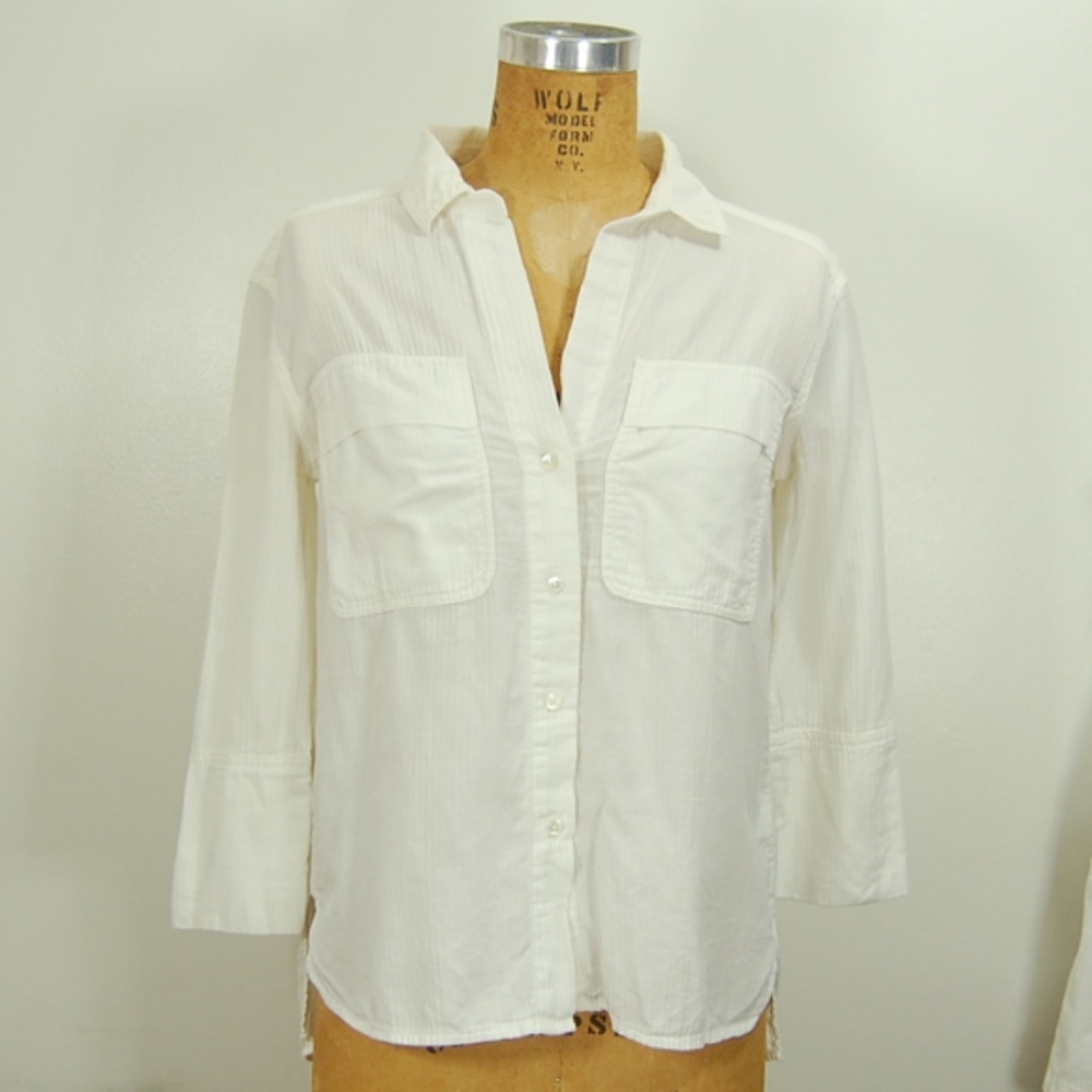James Perse Standard Cotton Button Down Shirt